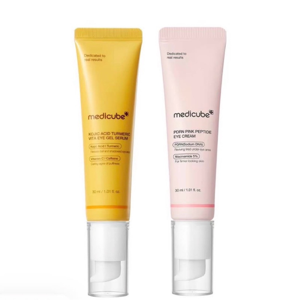Medicube Eye Duo - Pink Peptide Cream & Yellow Turmeric Gel